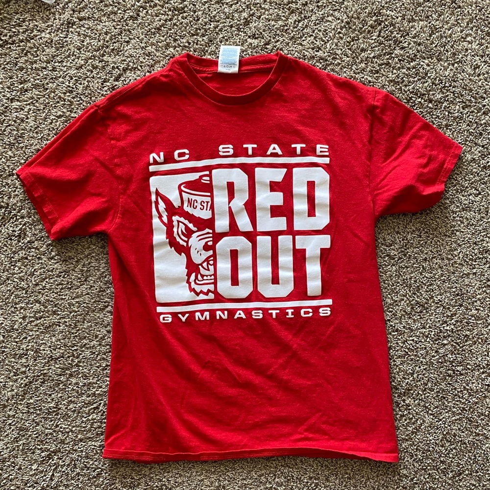 New Red NC State wolf pack Gymnastics Tshirt